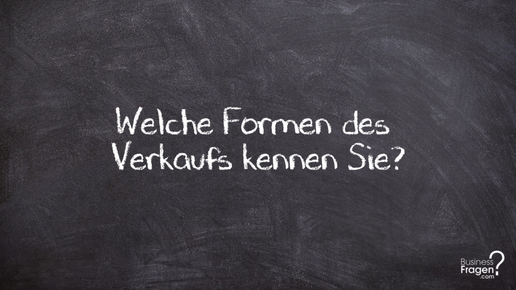 Formen des Verkaufs