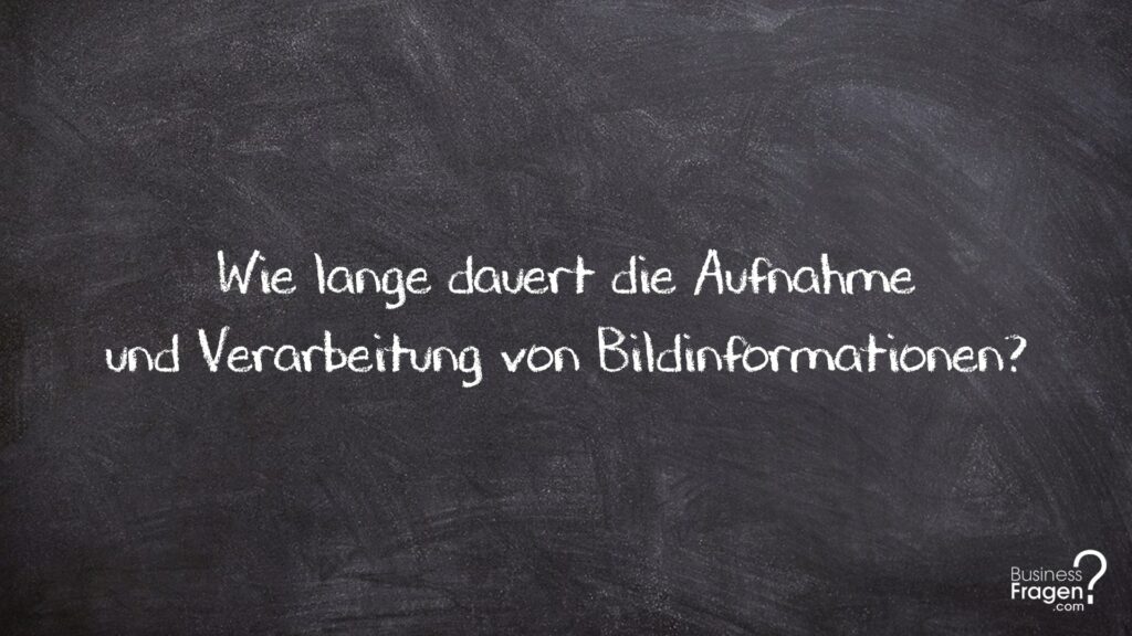 Aufnahme und Verarbeitung von Bildinformationen